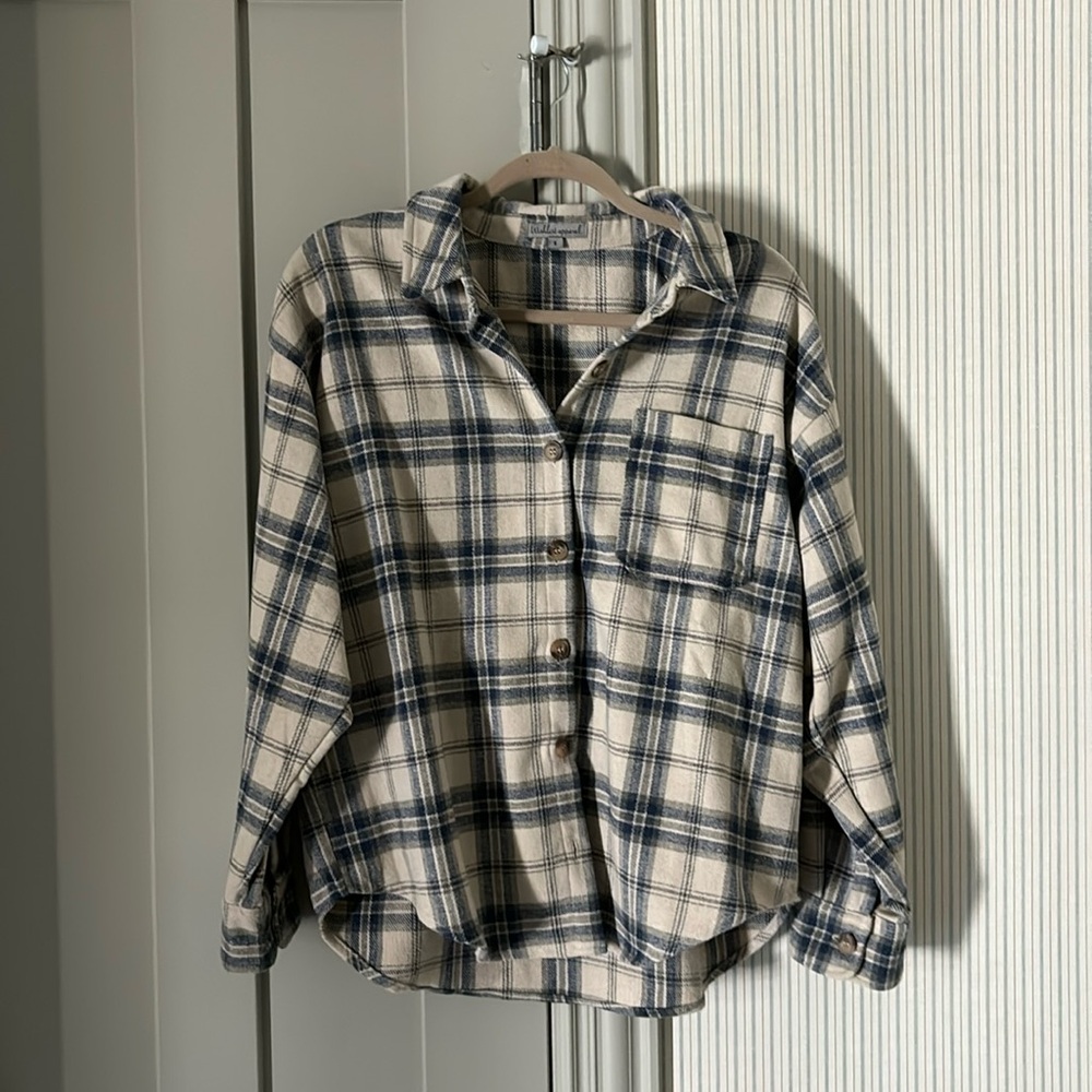 Thick flannel button down, size small
